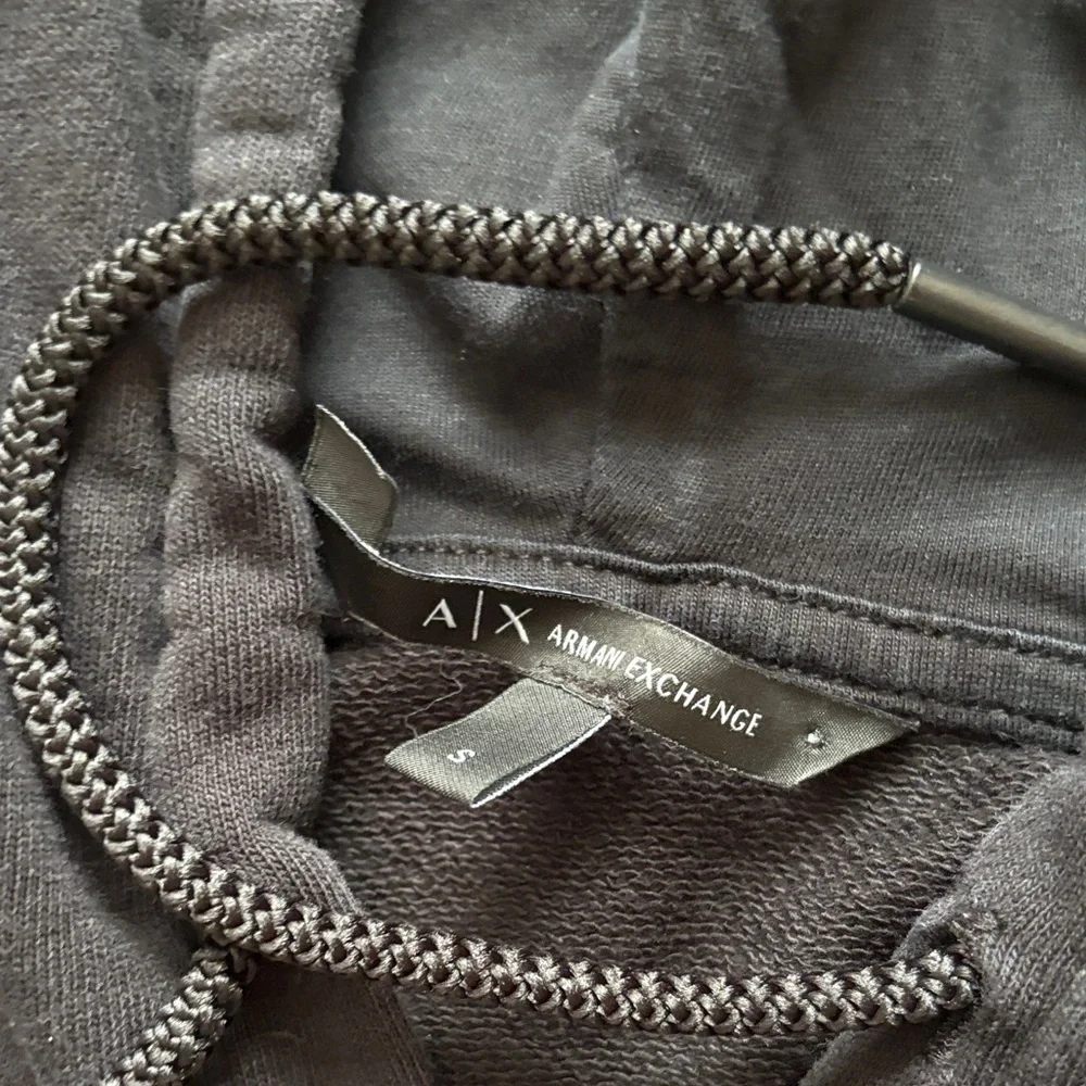Armani Exchange Kids Black and Pink Zip-Up Hoodie